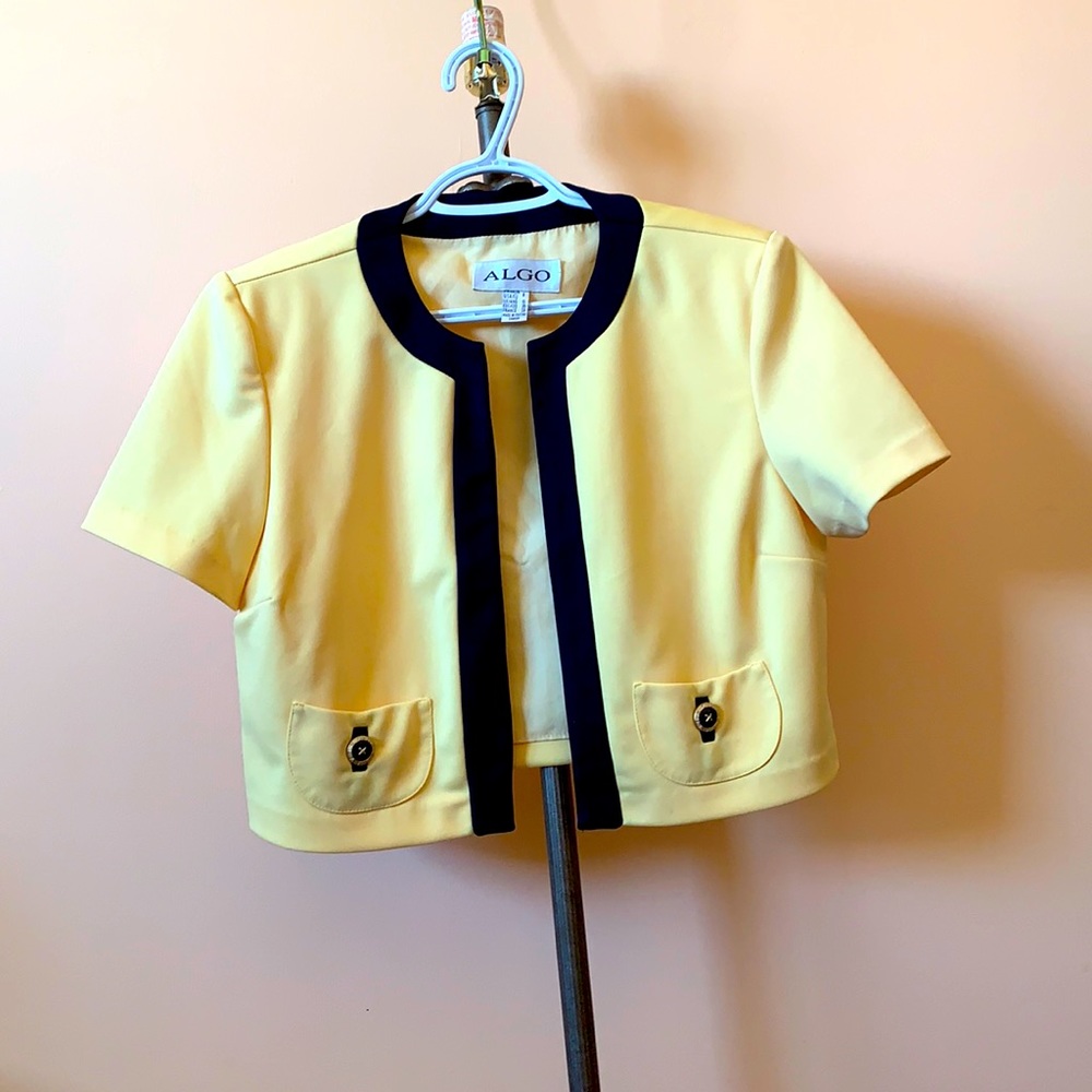 Yellow Crop Blazer
